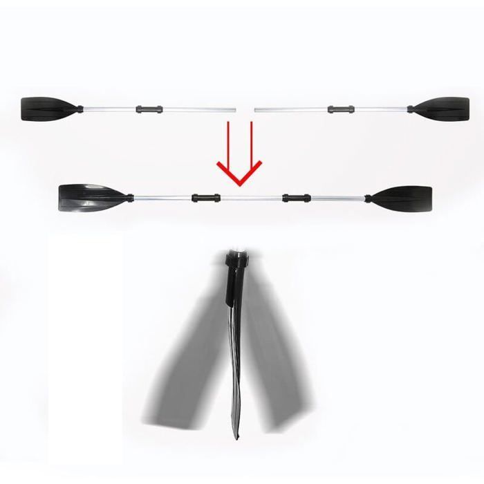 Juego de 2 remos telescópicos ajustables de aleación de aluminio para kayaks, remos, accesorios de pesca para barcos y velas YYV
