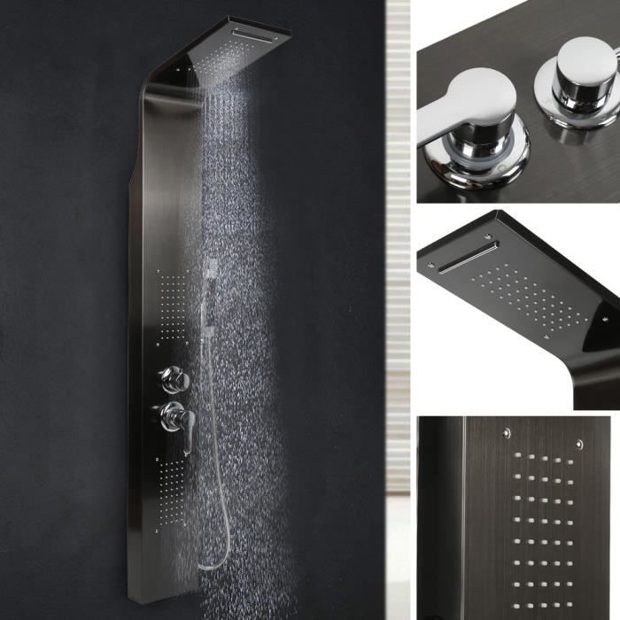 PERFECT Wall-Mounted Shower Column, Solid Stainless Steel Shower Panel