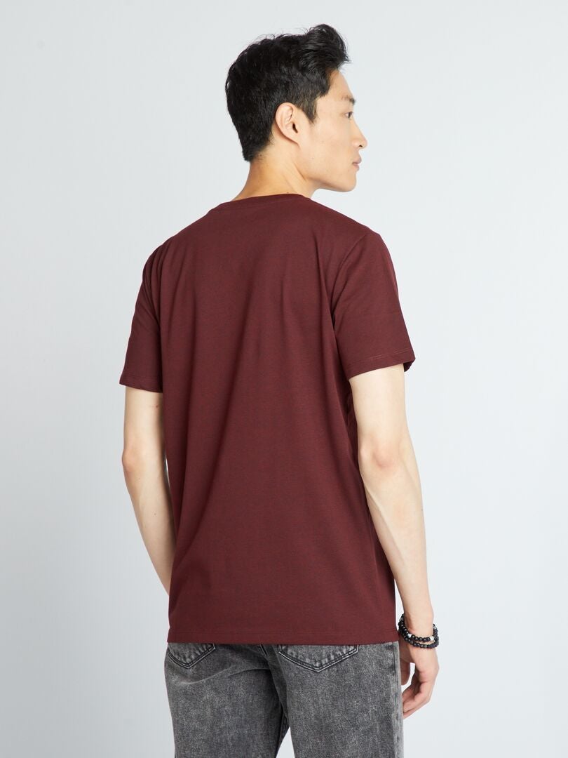 T-shirt met korte mouwen en print - ROOD