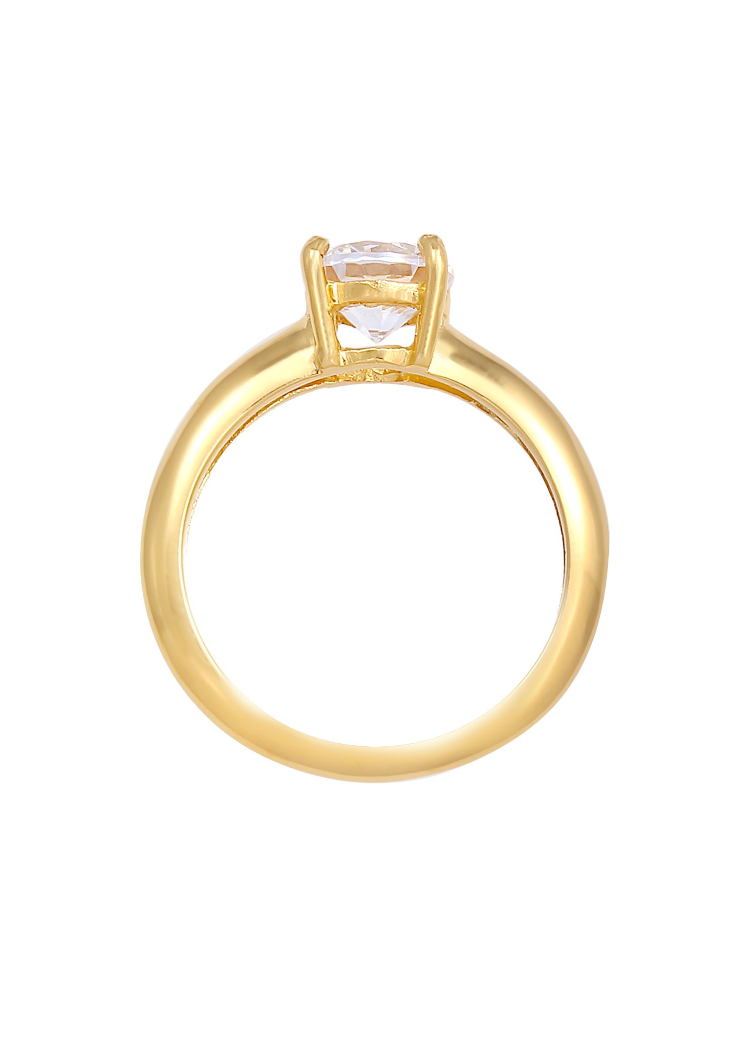 Elli Femmes Solitaire Classique avec cristal de zirconium en argent sterling 925