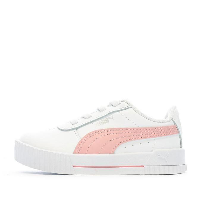 Zapatillas Puma Inf Carina blancas/rosas para niña