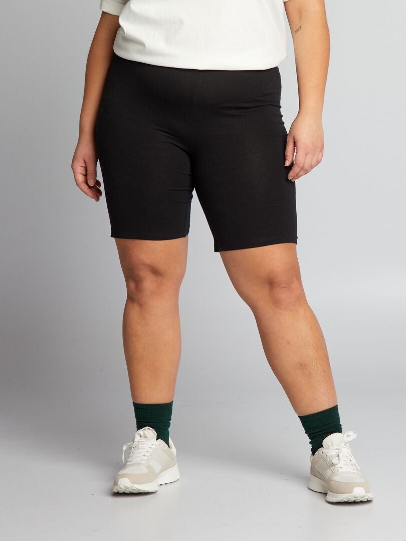 Effen jersey fietsbroekje - zwart