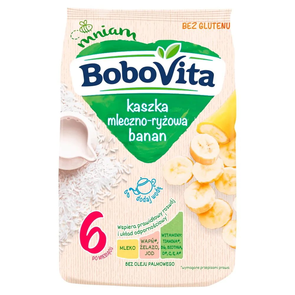 Bobovita Kaszka Mleczno-Ryżowa z Bananami