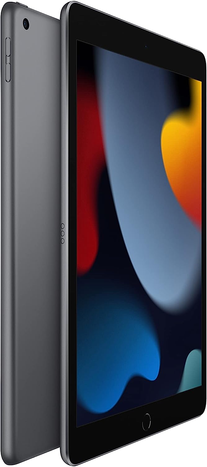 Apple iPad (9. sukupolvi): A13 Bionic -sirulla, 10,2 tuuman Retina-näytöllä, 64 Gt, 256 Gt, Wi-Fi, 12 megapikselin etukamera / 8 megapikselin takakamera, Touch ID, koko päivän kestävä akku – hopea