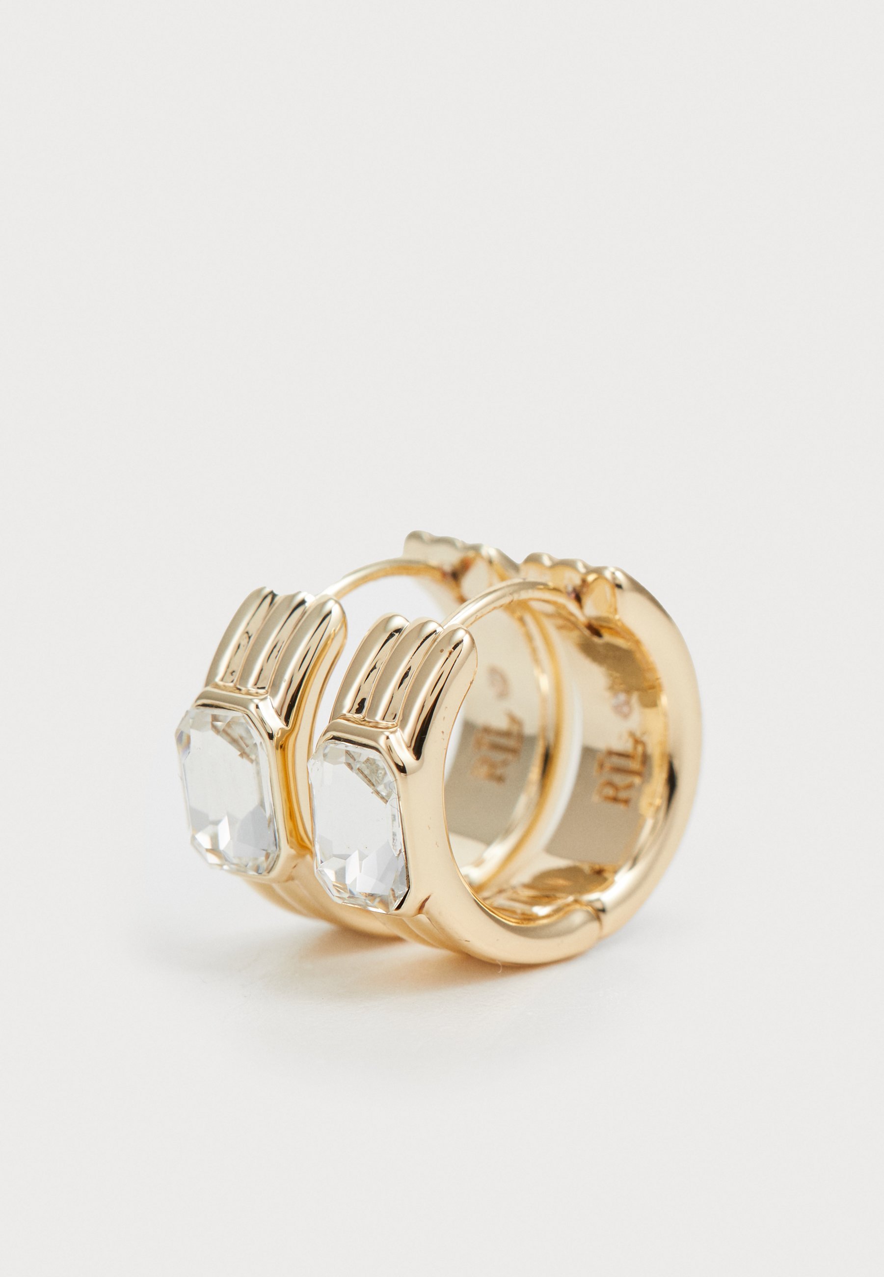 Orecchini a cerchio a coste Lauren Ralph Lauren - color oro