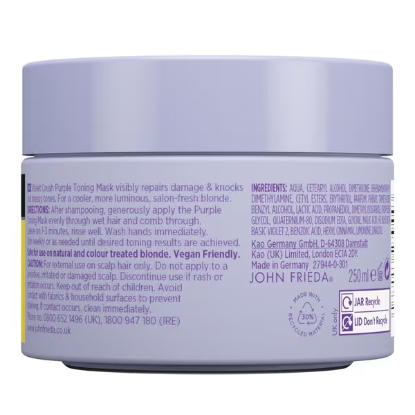 John Frieda Violet Crush za blondinke vijolična tonirna maskara<br>250ml
