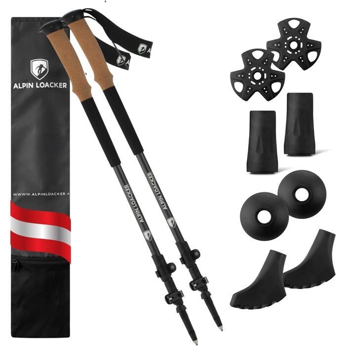 Retractable Telescopic Walking Pole Nordic Walking Accessories Trekking Ski Hiking Aluminum Carbon Ultralight Unisex