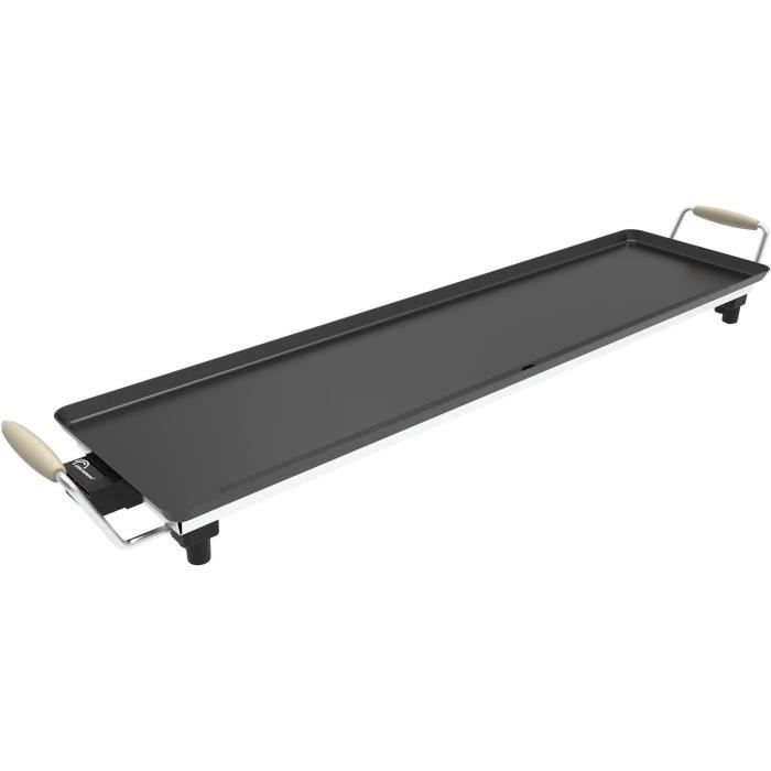Piastra elettrica LITTLE BALANCE - Legno 90 - Superficie di cottura 90x23 cm - Rivestimento antiaderente senza PFAS - 2000 W