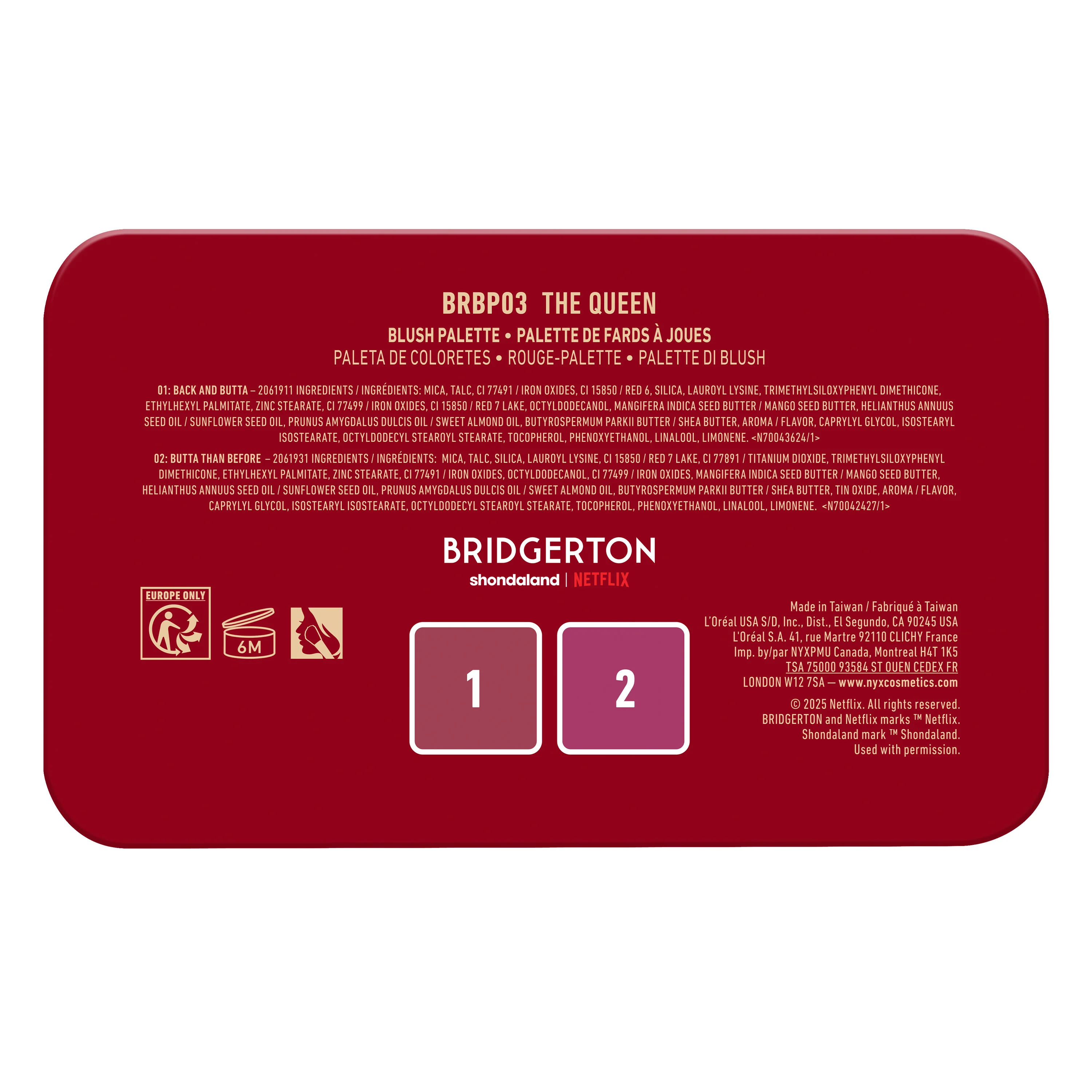 Viso Bridgerton The Queen Blush Duo - Palette viso