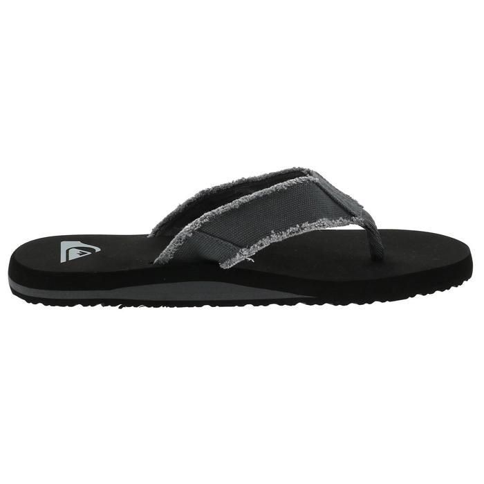 Flip-flops - Quiksilver - Monkey Abyss - Grey - Men's - Frayed canvas upper