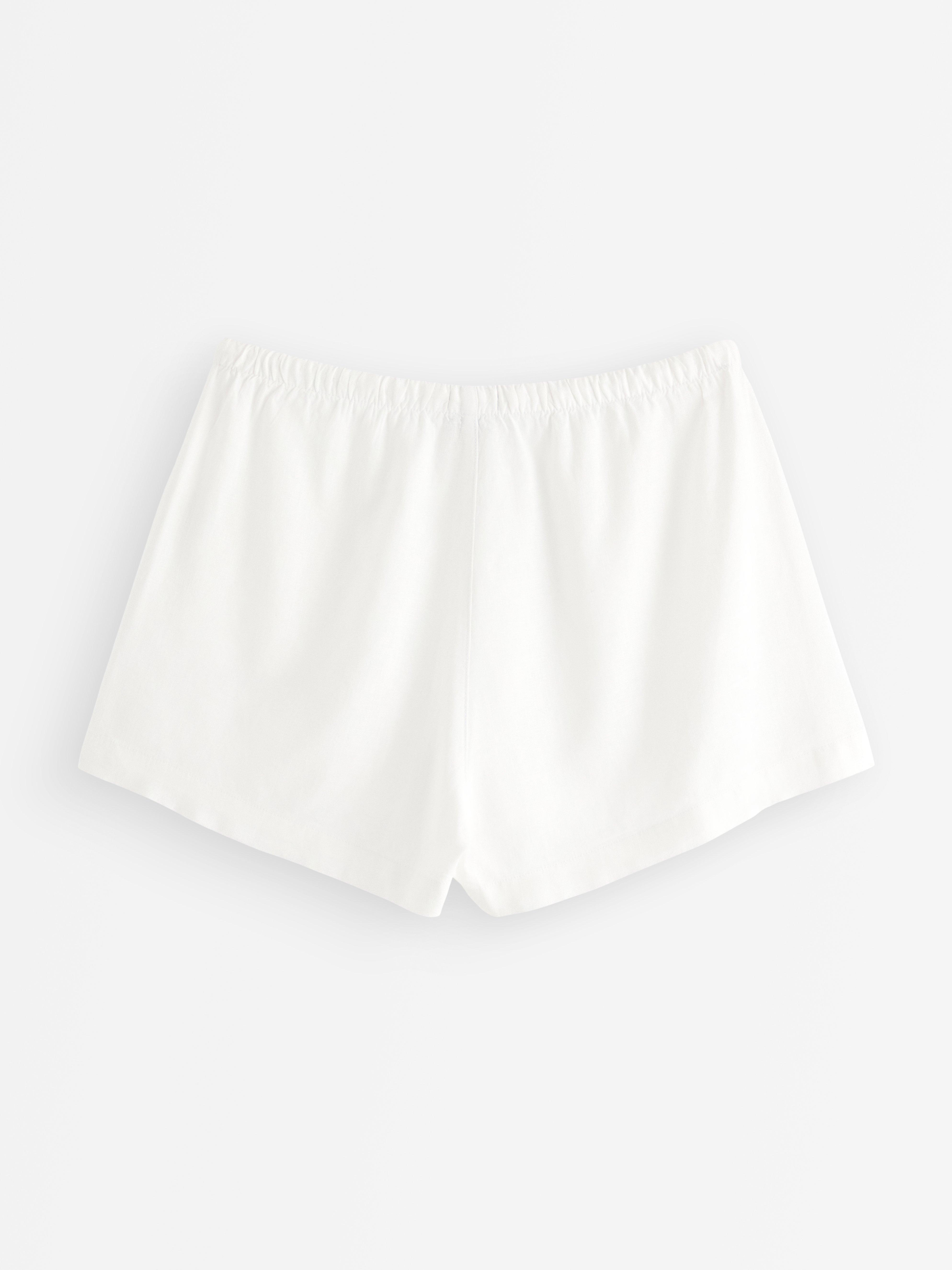 Pantalones cortos de lino blanco