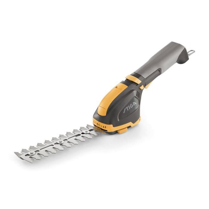 STIGA SGM 102 AE MULTIUTENSILE 2 IN 1, 10.8V 2.5AH, LAME DA 18/11 CM – MANICO GIREVOLE A 180°, CARICABATTERIE E CUSTODIA INCLUSI –