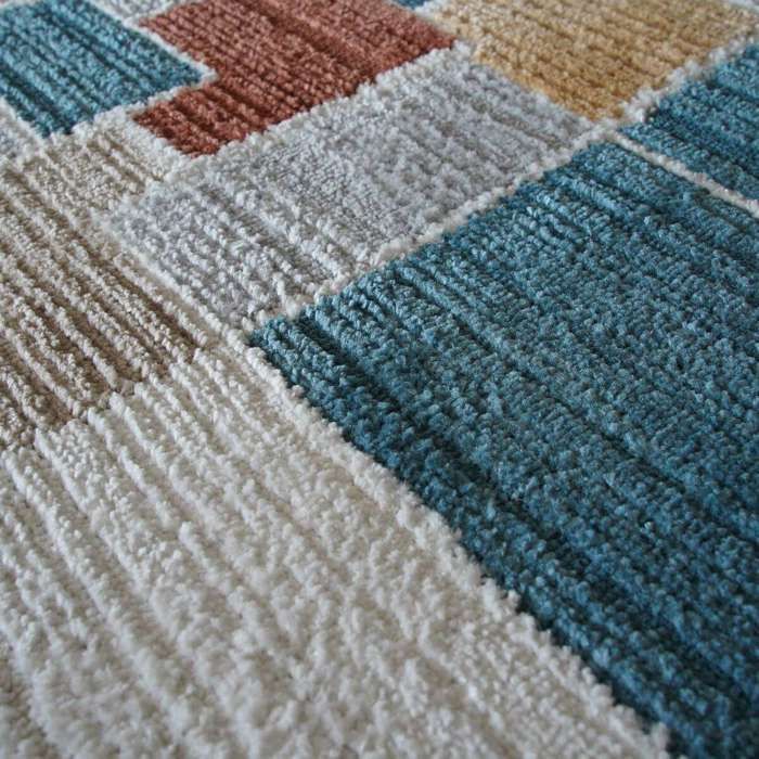 Alfombra contemporánea multicolor/beige de 160x240