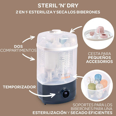 Béaba Steril'n'Dry 2-in-1 flessensterilisator 1 stuk 1 stuk