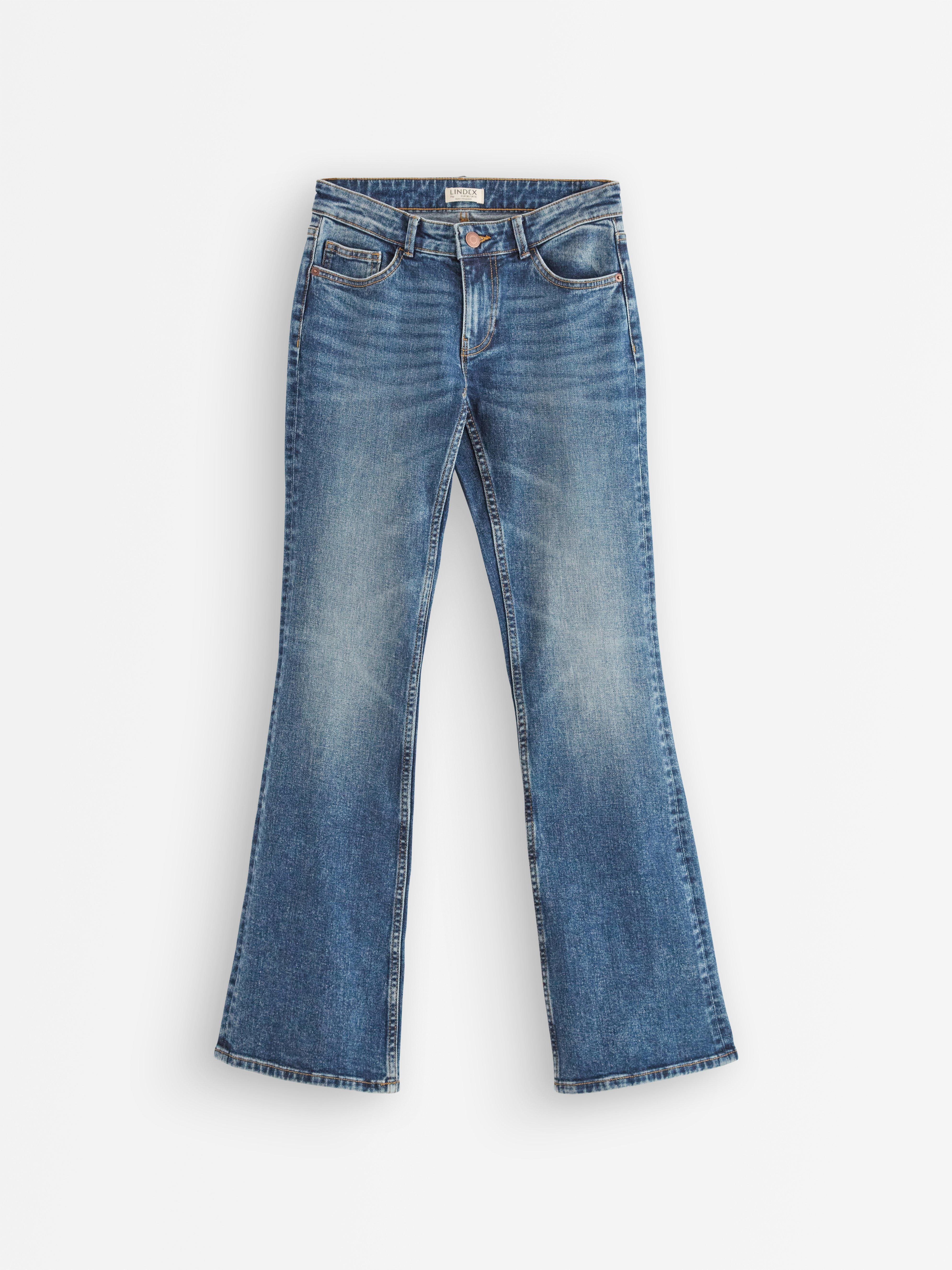 Pantalones vaqueros elásticos FLARE Fay de talle bajo, color azul vaquero.