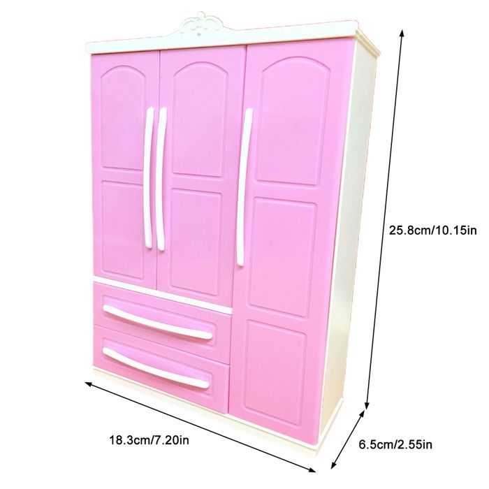 Armario para muñecas, organizador de ropa, muebles para mini princesas, adornos para armarios, armario para casa de muñecas