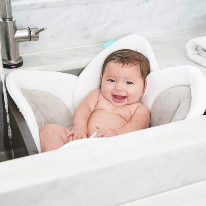 Alfombrilla de baño para bebé - Gris - Cojín de baño plegable con acolchado - Unisex - 80*80*2,5 cm