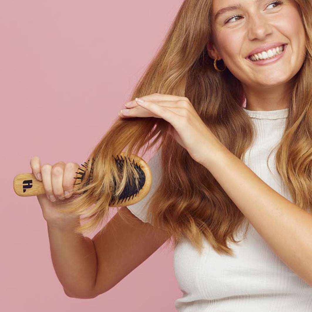 Ploske in lopataste krtače Hairlust, bambusova krtača za zračenje – 110 g