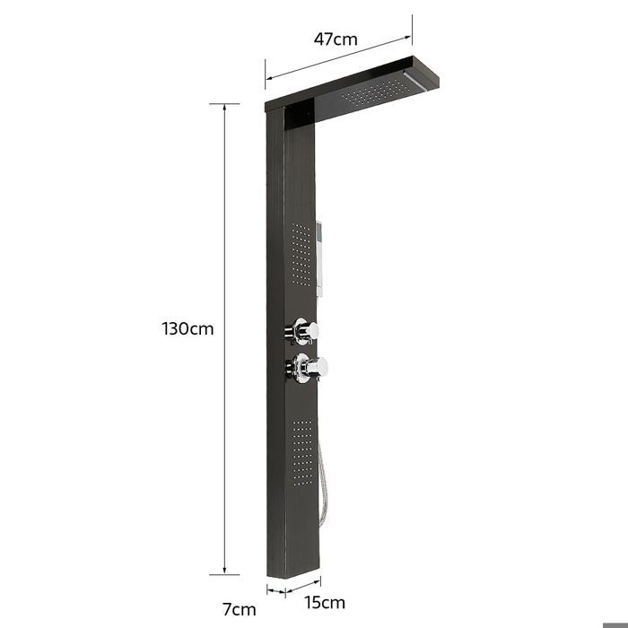 Columna de ducha MIPAN con grifo mezclador - Columna de ducha termostática - Columna de ducha con hidromasaje - Estilo 4