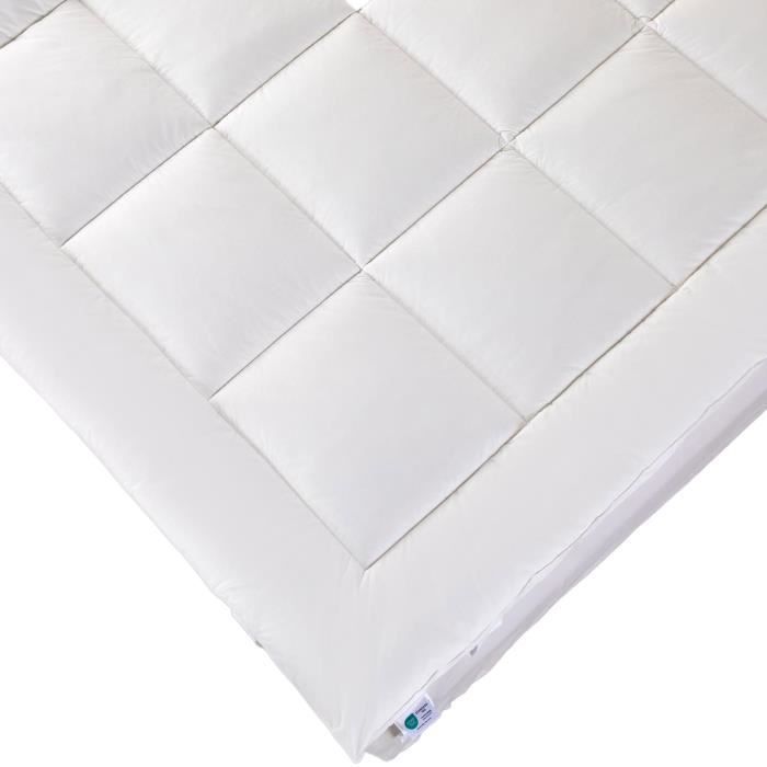 Cubrecolchón - HOMESCAPES - 180x200 cm - Lana merino - 800 g/m² - Hipoalergénico - Termorregulador