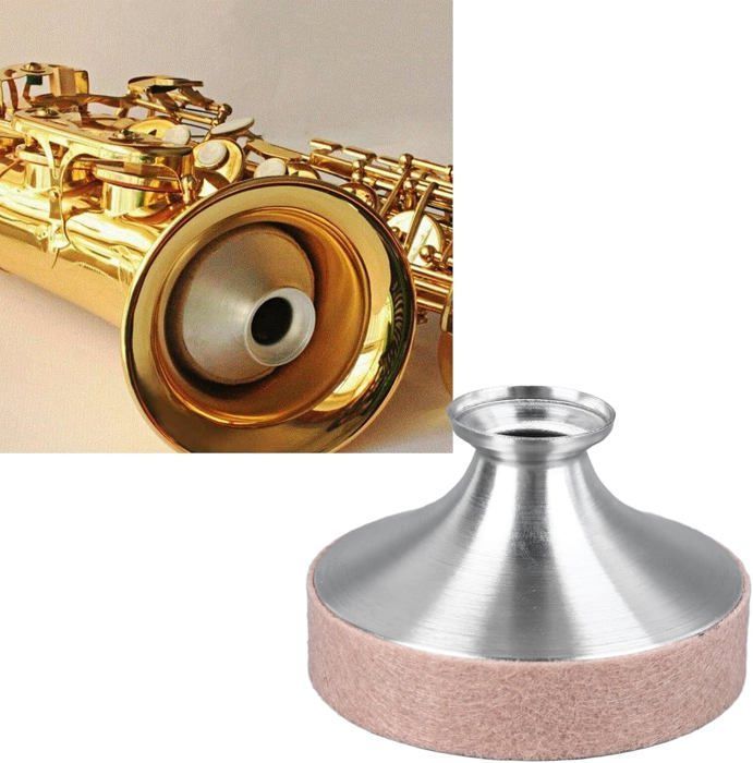 Saxophone Mute, Aluminum Alloy Felt, Robust Saxophone Sound Dampener