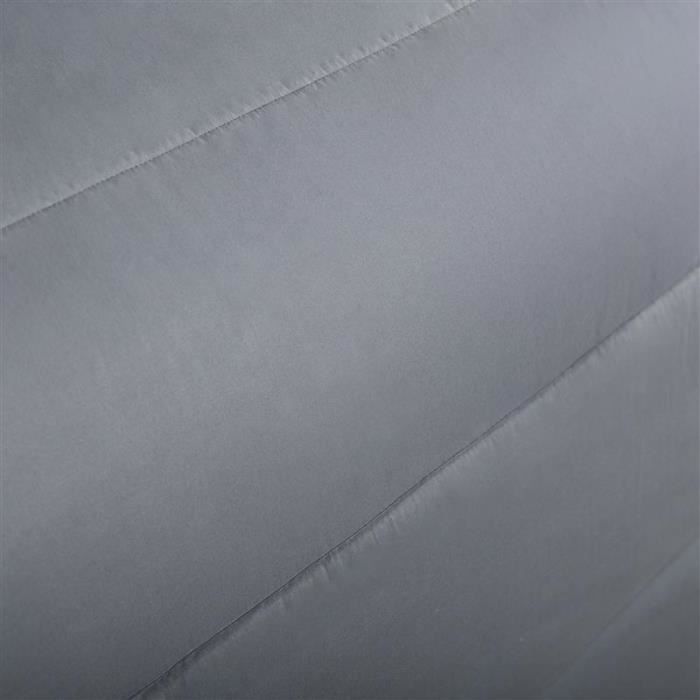 Panca trasformabile BZ DUNLOPILLO - 2 posti - Tessuto grigio - L 140 x H 94 x P 55 cm - PEARL