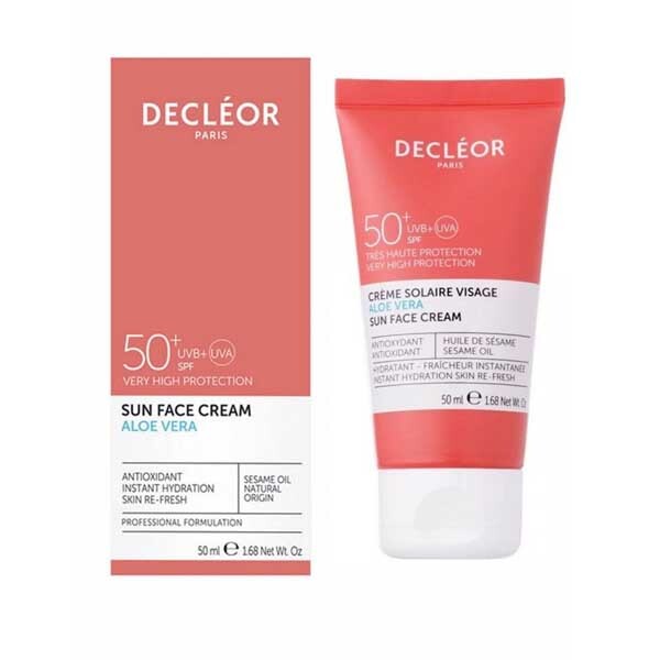 Decleor - Opaľovací krém na tvár Decleor 50ml SPF50+ Aloe Vera