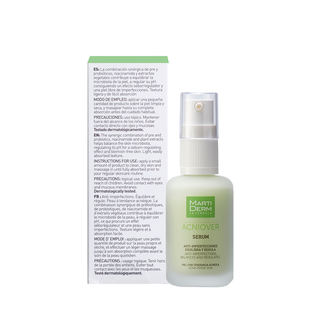 Acniover Anti-Imperfection serums līdzsvaro un regulē sejas dermokosmētiku