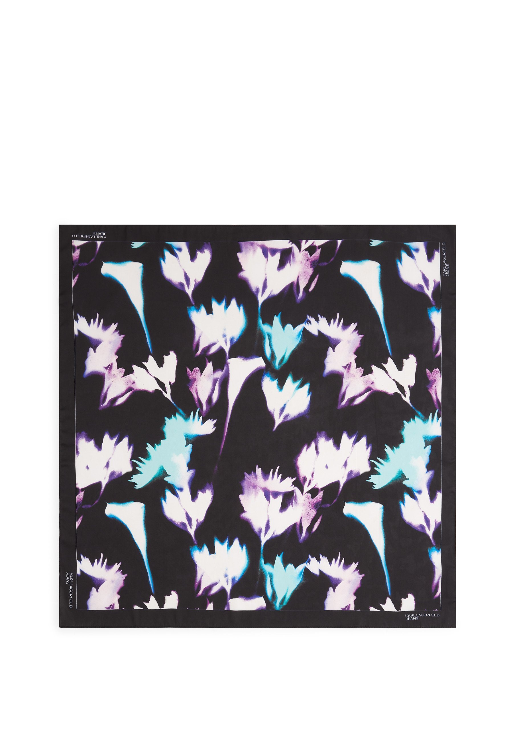 Karl Lagerfeld Jeans FLOWER BANDANA UNISEX - Foulard - schwarz