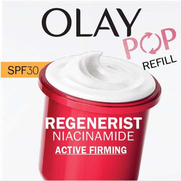 Cremă de zi Olay POP Regenerist Niacinamide SPF30, rezervă, 50 ml, toate tipurile de ten