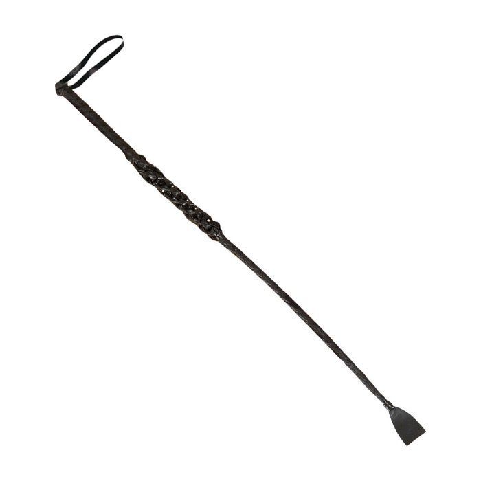 Frusta da equitazione - WIDMANN - Intrecciata nera - 60 cm - Accessorio per costume - Unisex