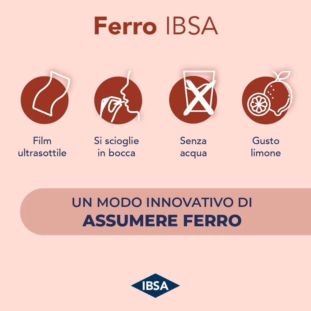 IBSA Ferro Ibsa 20 films orodispersibles Formation de globules rouges