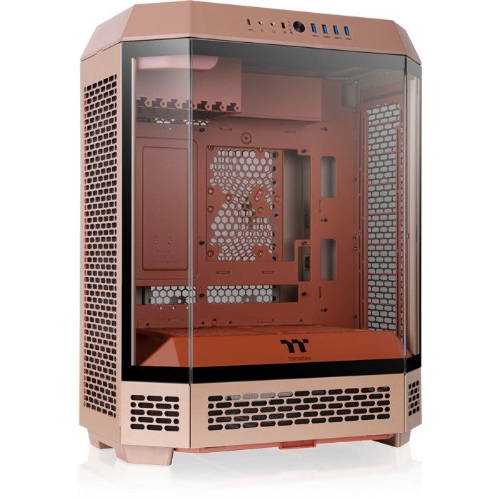 Case per PC (alimentatore non incluso) - THERMALTAKE - The TOWER 600 - Mid-Tower - Formato ATX - 2 ventole da 140 mm incluse - Sabbia e ghiaia