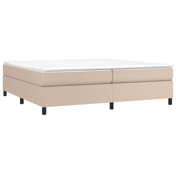 Marrone 200 x 200 cm - Letto in legno - Portata massima 150 kg - Struttura letto a molle color cappuccino 200x200 cm in similpelle 005_299496