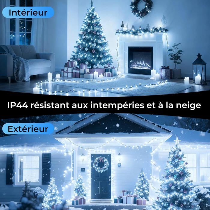Guirlande Lumineuse Noël Extérieur 30m 300 LEDs 8 Modes  - Décoration Extérieure pour Grands Espaces et Jardins-SANYU