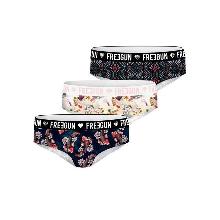 Freegun Überraschungs-Mikrofaser-Slips, 3er-Pack für Mädchen