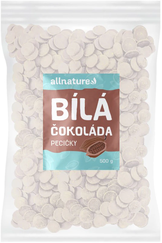 Allnature Čokoládové vločky Biela čokoláda Biela čokoláda