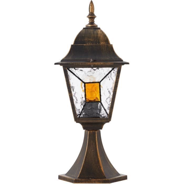 Dissuasore luminoso da esterno JANEL - BRILLIANT - nero oro - metallo/vetro - E27 max 60W - IP44