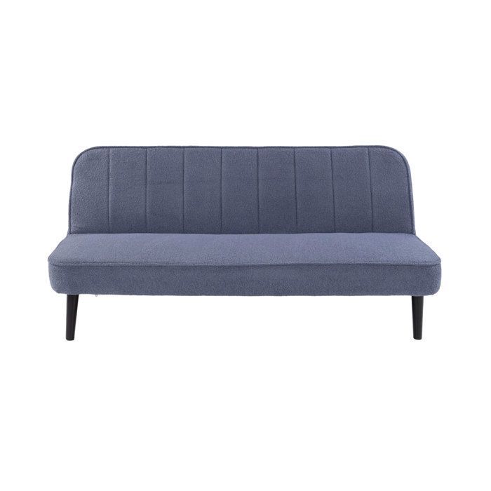 3-seater click-clack sofa bed in blue looped fabric - SHERPA