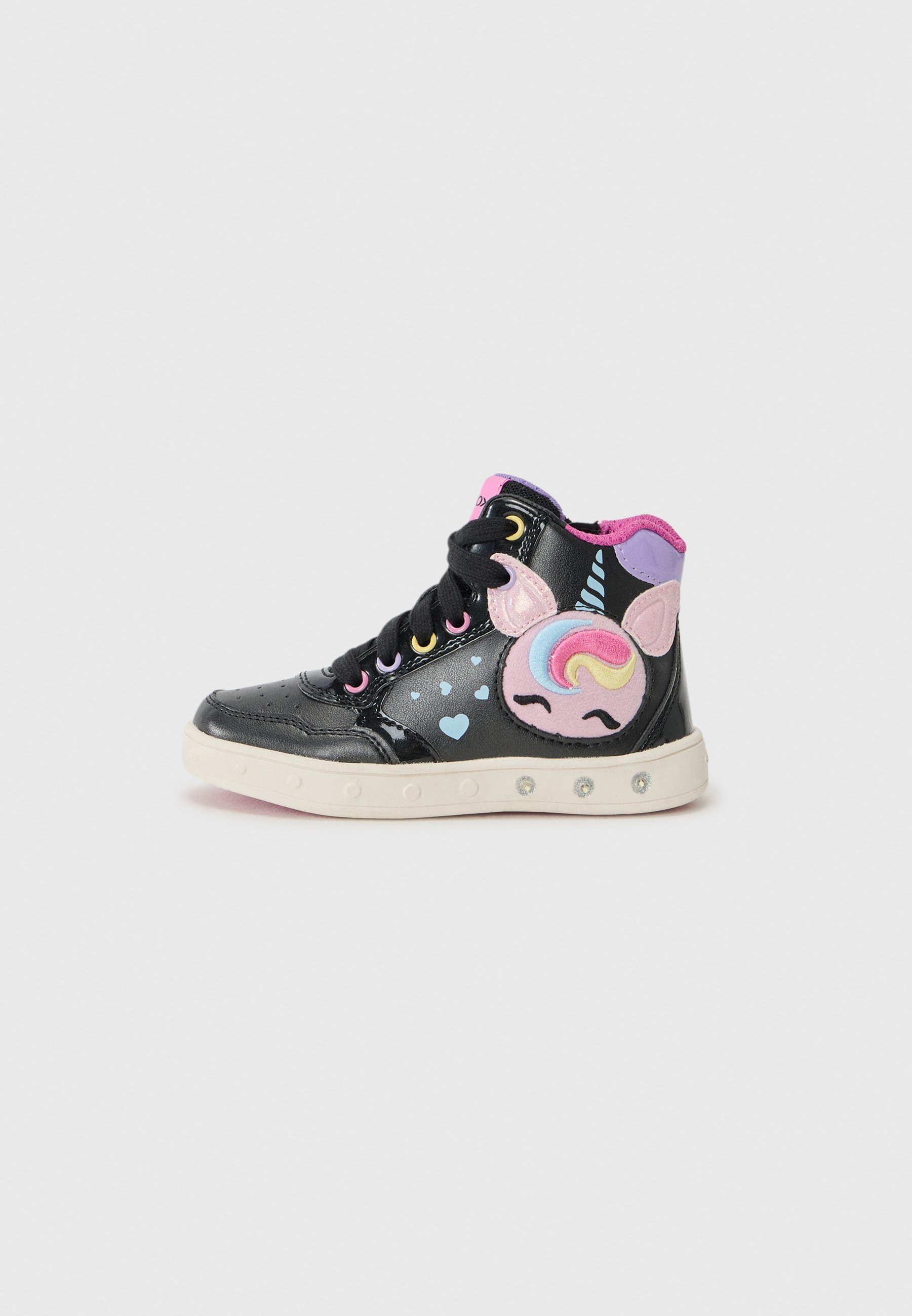 Geox J SKYLIN - Tênis de cano alto - preto/multicolorido