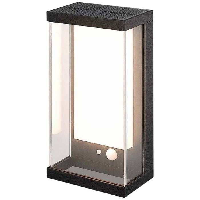 Outdoor solar wall light - V-TAC - VT-1193 - Motion sensor - 1W LED - Black