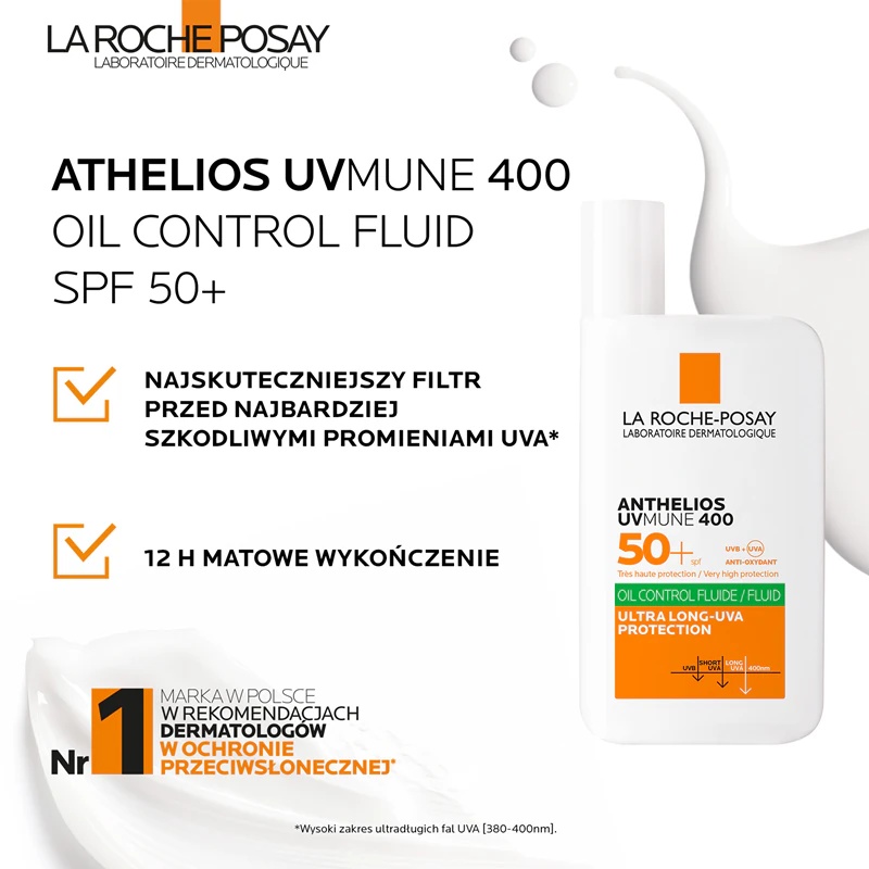 La Roche-Posay Anthelios UVMUNE 400 aizsargfluīds taukainai ādai