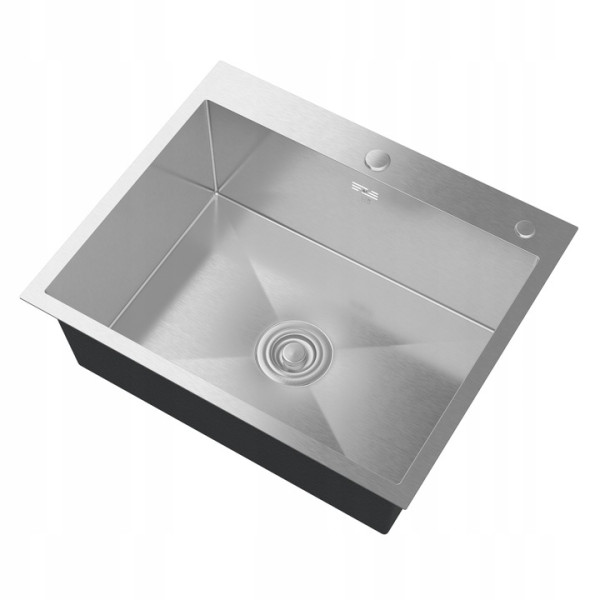 Zlew stalowy 1 komorowy 60x50 z baterią Nexo chrom