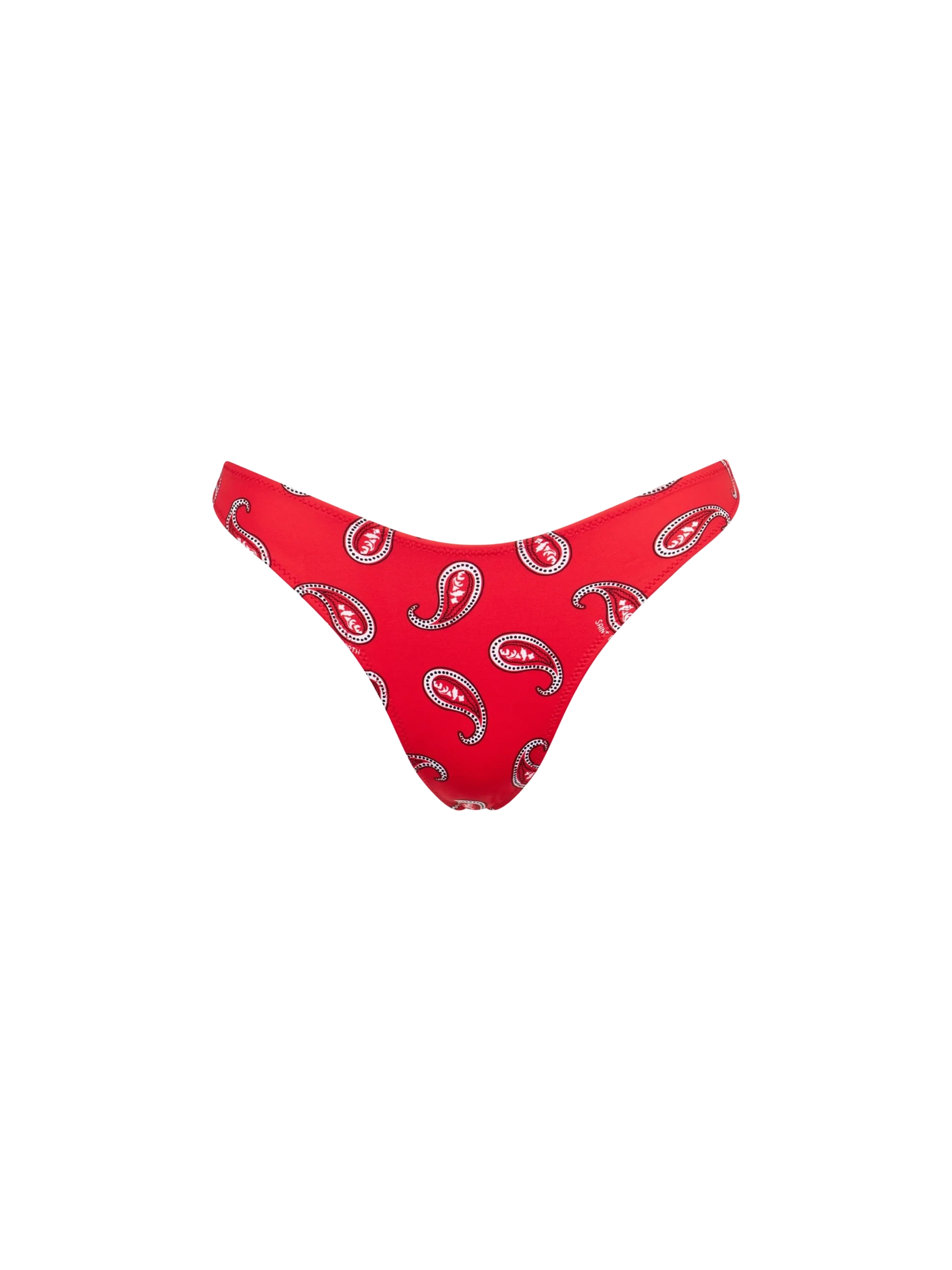 Dameszwembroekje met hoge taille en paisleyprint