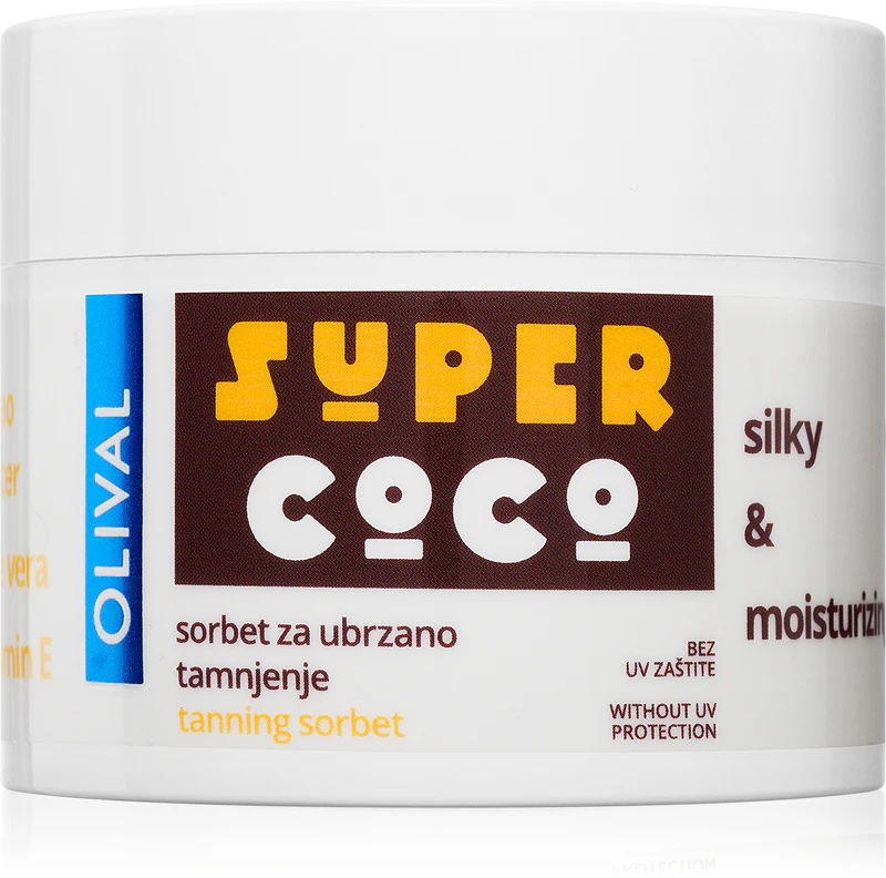 Olival SUPER Coco hydraterende lichaamssorbet voor sneller bruinen