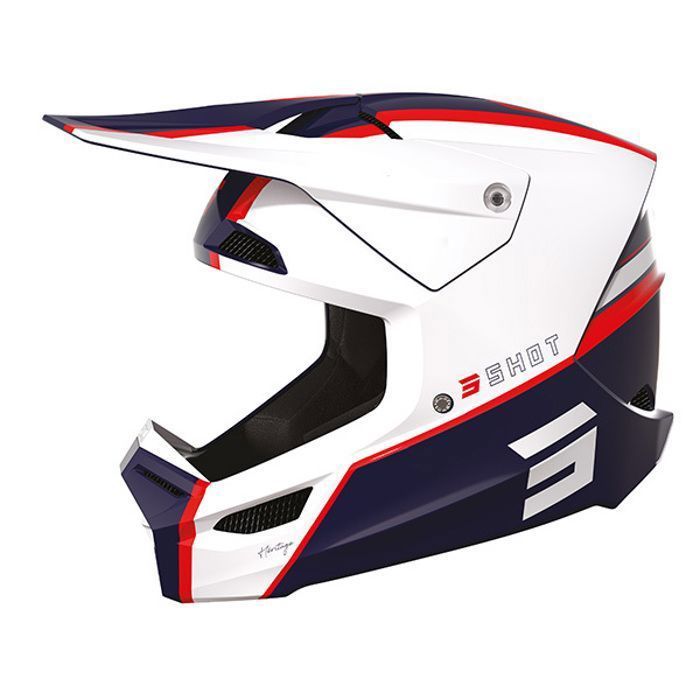 Casco de motocross SHOT RACE GEAR Furious Heritage Blue Glossy