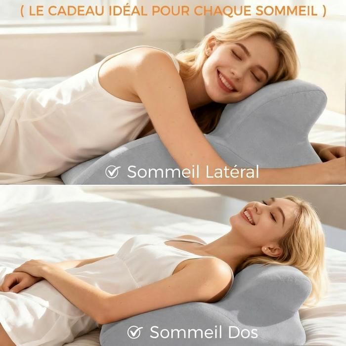 Cuscino ergonomico con angolazione perfetta di 27°, cuscino multifunzionale regolabile in memory foam (grigio)