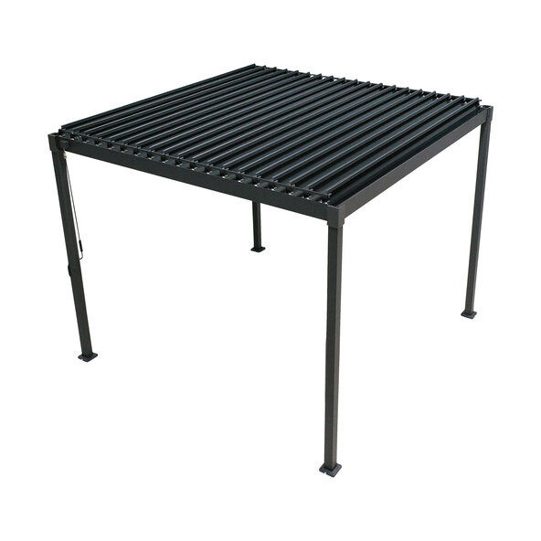 Paviljong med spalttak, antracit, 3 x 3 m