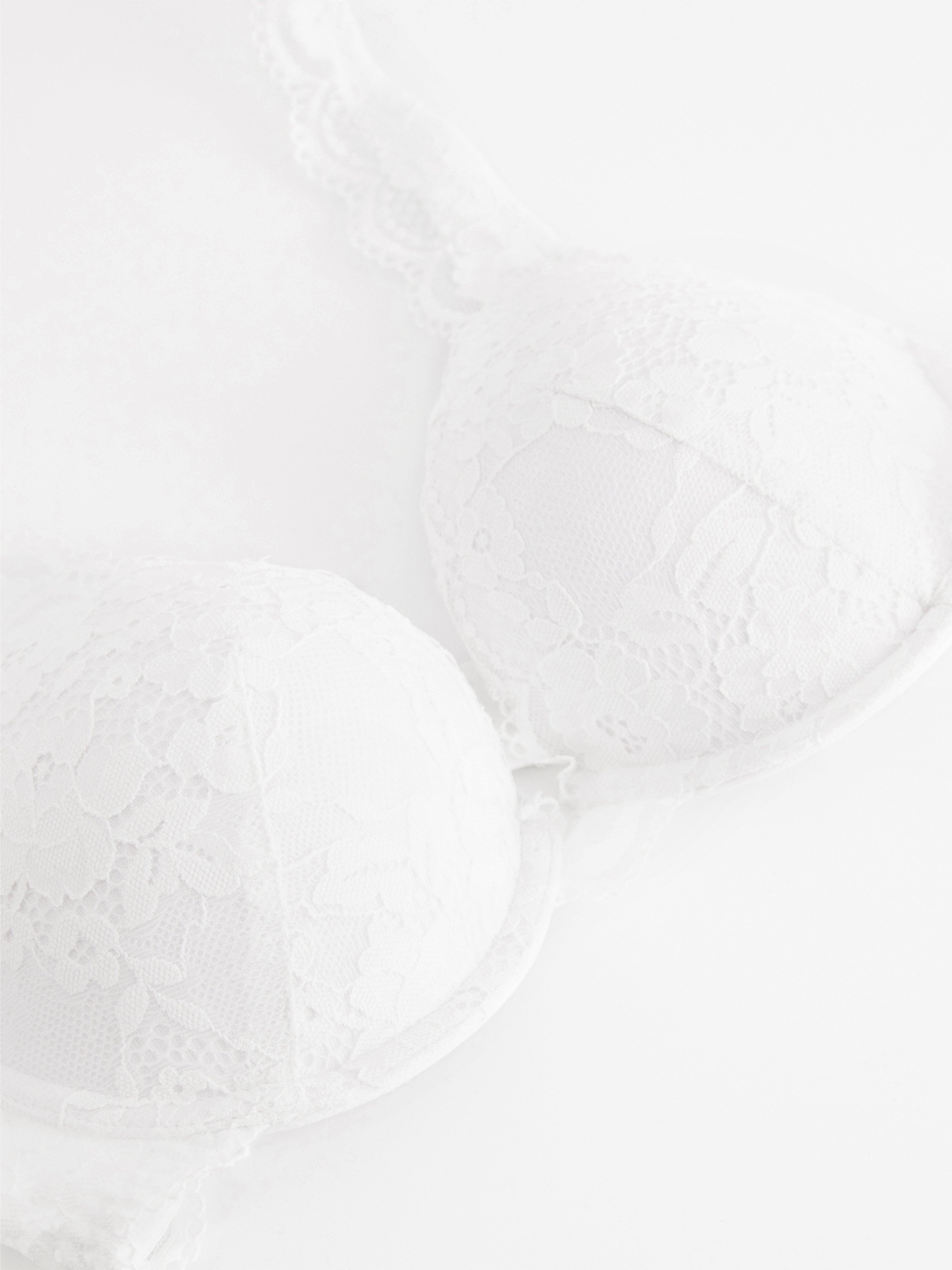 Malva push-up-bh i spikertopp hvit