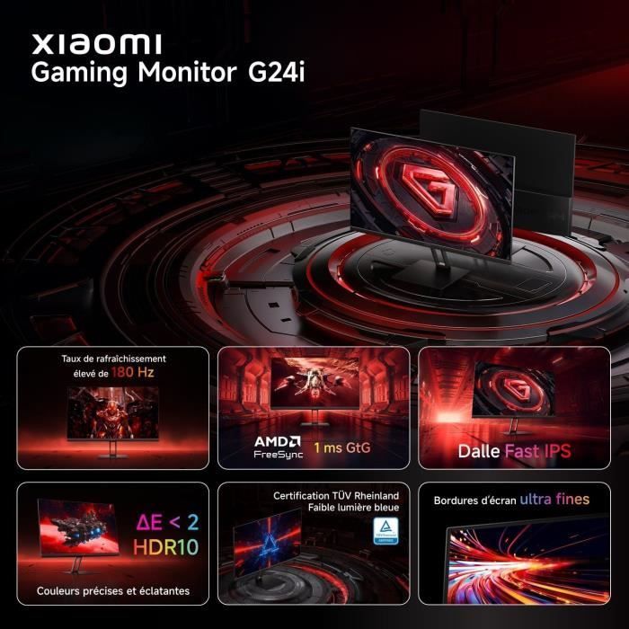 PC-gamerscherm - XIAOMI - G24i - 23,8 inch - FHD - Snelle IPS - 180Hz - 1ms
